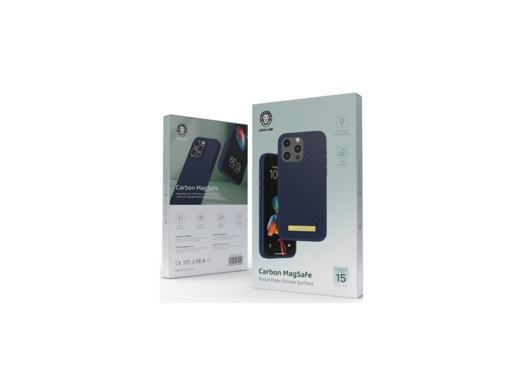 Buy Green Lion iPhone 15 Pro Carbon MagSafe Metal Plate - Blue in Qatar Buy Green Lion iPhone 15 Pro Carbon MagSafe Metal Plate - Blue in Qatar
